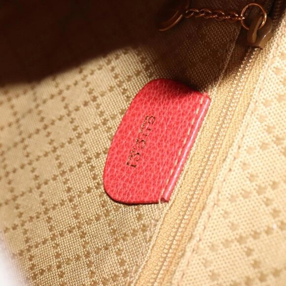 GUCCI Bamboo Backpack Suede Red Gold 003 1998 0030 Auth 127597 - Picture 11 of 16